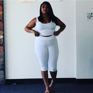 Plus Size Biker Crop Set